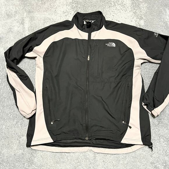 The North Face Jacket Mens XL Lightweight Black Gray Windbreaker - Picture 1 of 10
